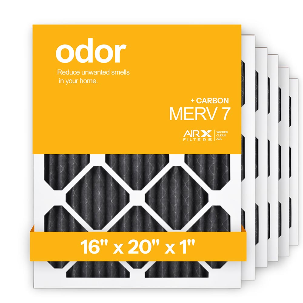 16x20x1 AIRx ODOR Air Filter - Carbon, 6-Pack
