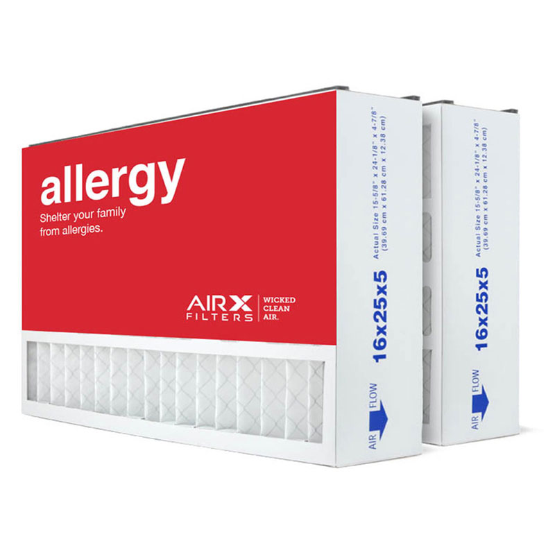16x25x5 AIRx ALLERGY Field Controls # 46568500 Replacement Air Filter - MERV 11, 2-Pack product image
