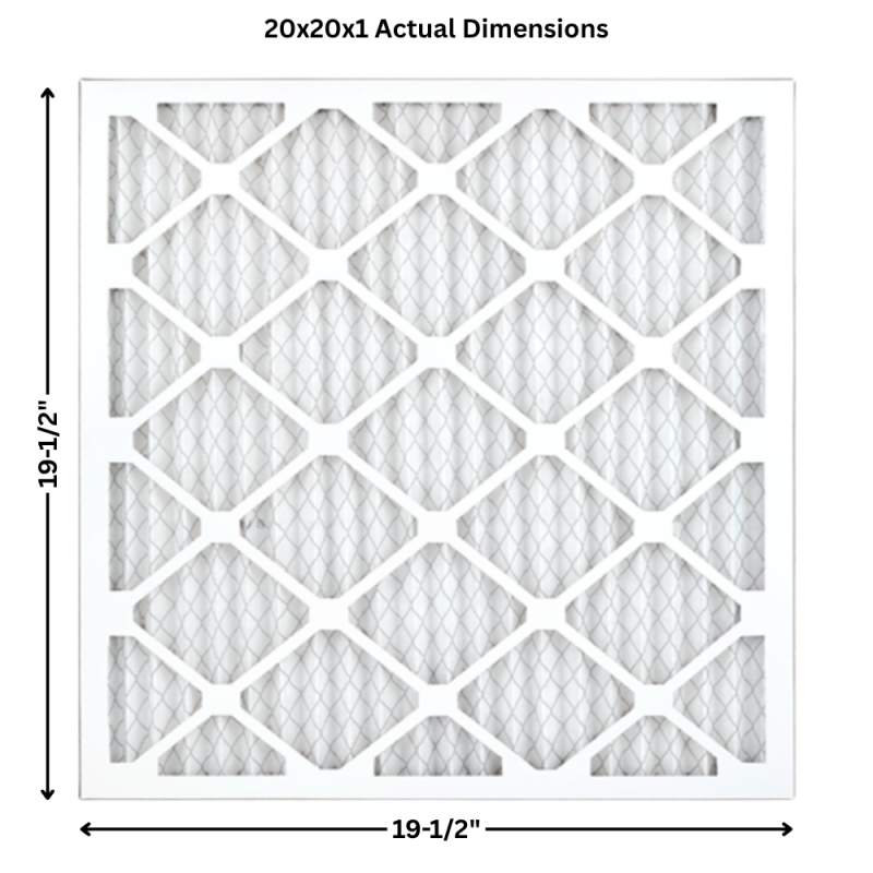 3-Pack 20x20x1" Pleated Air Filters - MERV 8, Furnace & AC Replacement, 3-Month Life