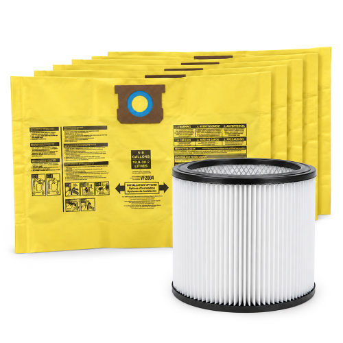 Replacement Filter Cartridge & Collection Bags for 5-8 Gallon Shop-Vac® Vacuums