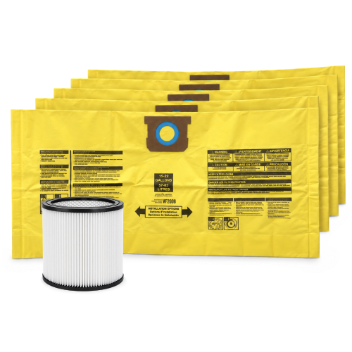 Replacement Filter Cartridge & Collection Bags for 15-22 Gallon Shop-Vac® Vacuums