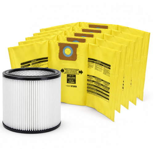 Replacement Filter Cartridge & Collection Bags for 10-14 Gallon Shop-Vac® Vacuums