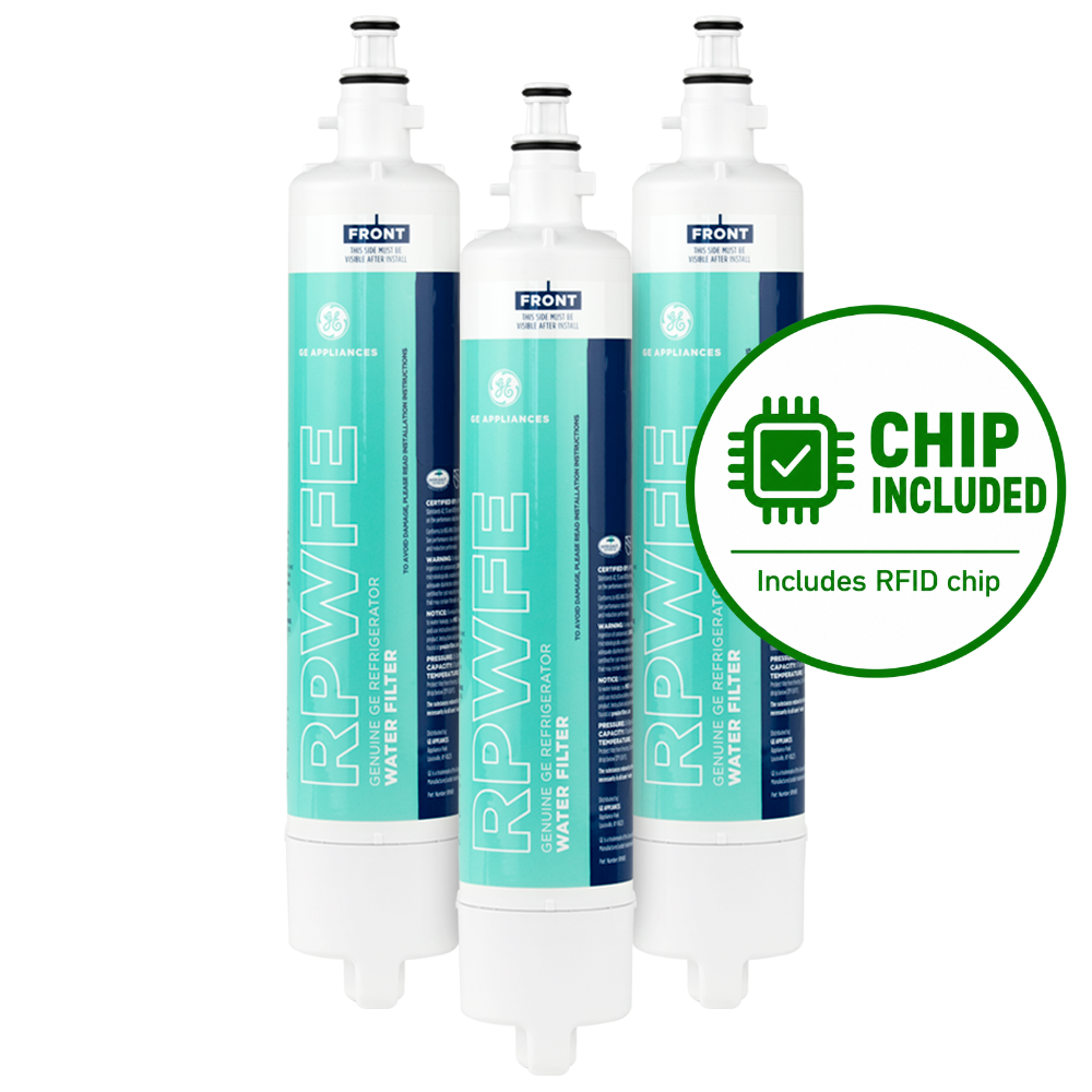 GE RPWFE® Refrigerator Water Filter - Includes RFID Chip, 3-Pack