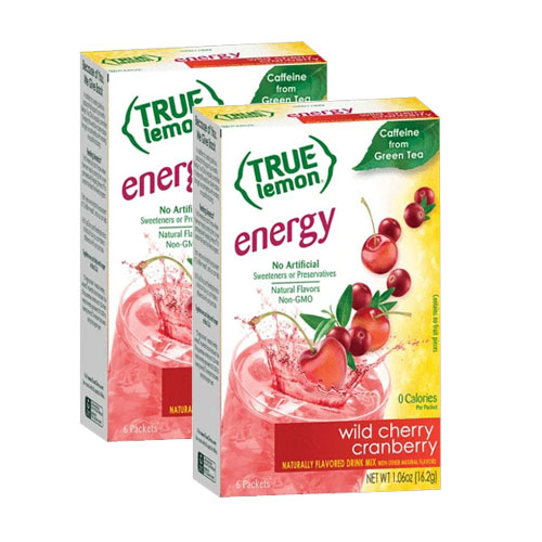 True Lemon Energy Wild Cherry Cranberry Flavor Packet, 2-Pack